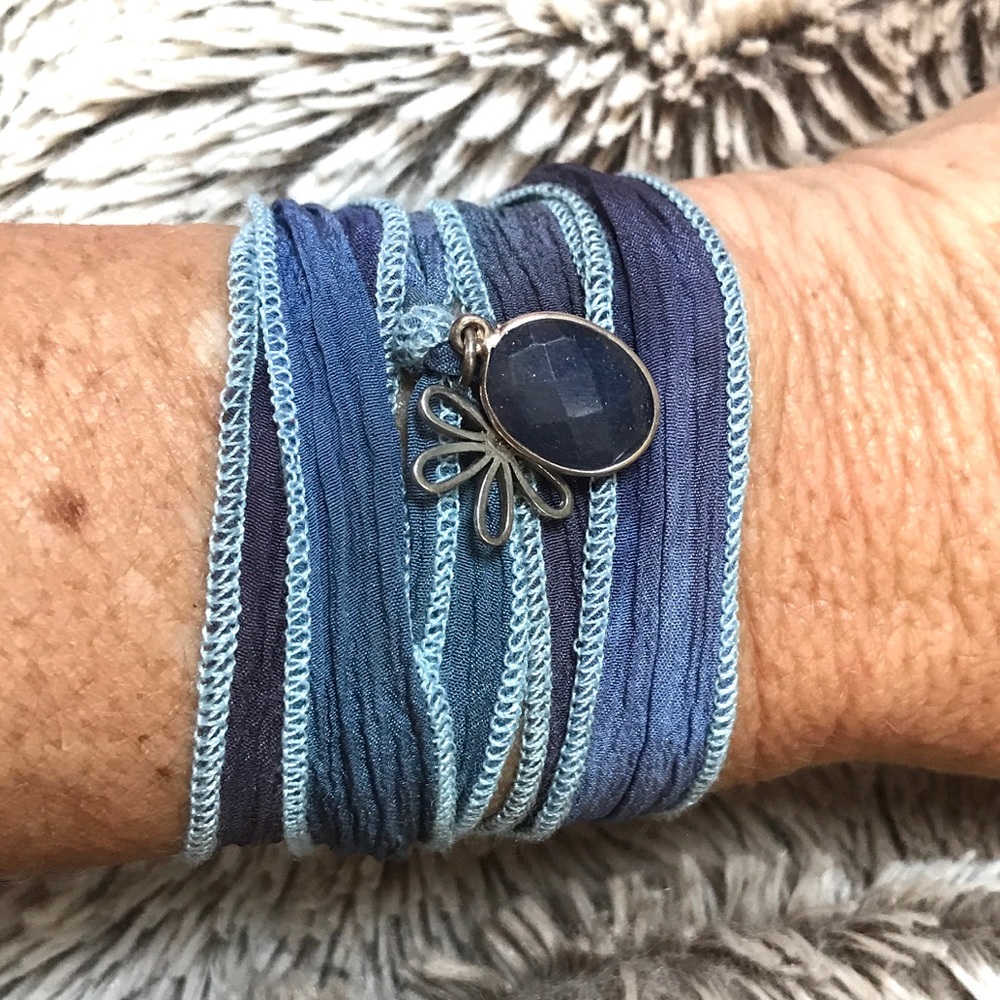 Dyed Silk Wrap Bracelet